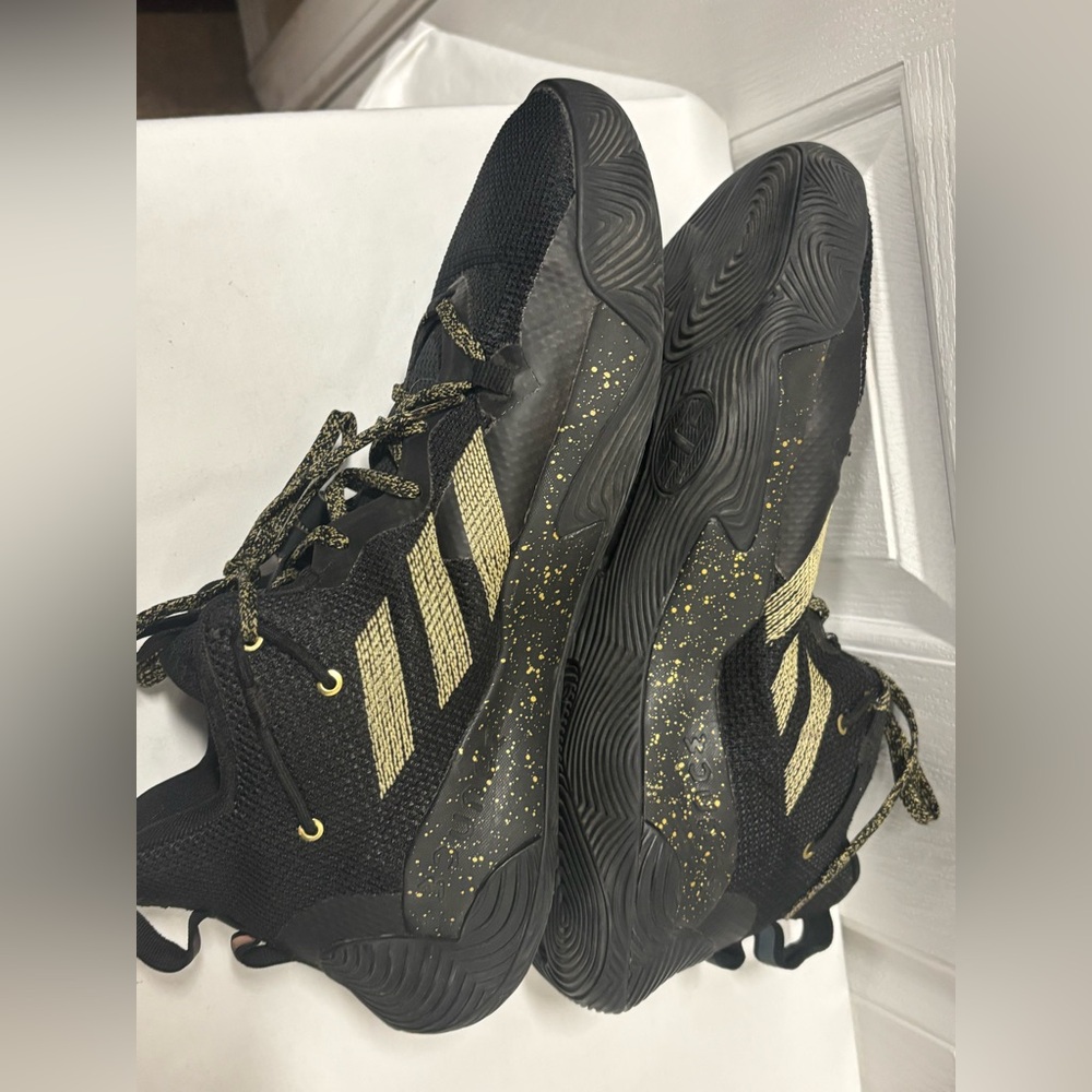 Adidas Harden Stepback 3 Black Gold Men’s Basketball Shoes Size 13 - Picture 3 of 15
